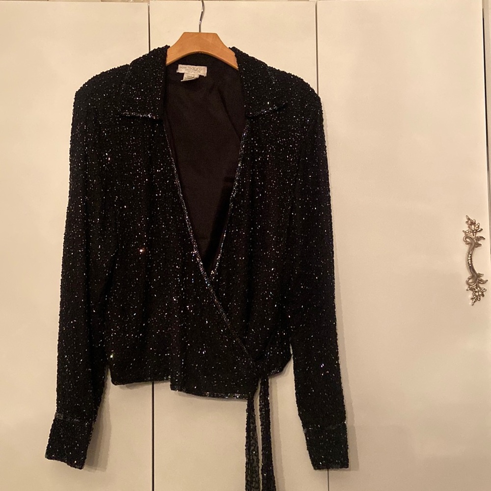 Beaded wrap top! Holiday!!